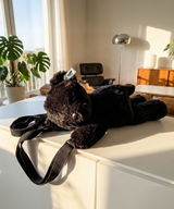 Side Teddybear Backpack [BLACK]