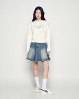 25FW WOMAN BASIC LOGO KNIT IVORY