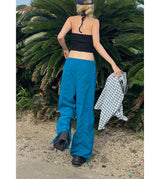 WIDE TUCK NYLON PANTS
