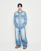 25FW ウォッシュドワイドデニムパンツ