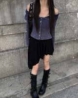 アンバランスフラワースカート