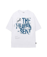 ヘブンセントスターホースグラフィックオーバーフィットTシャツ - ホワイト