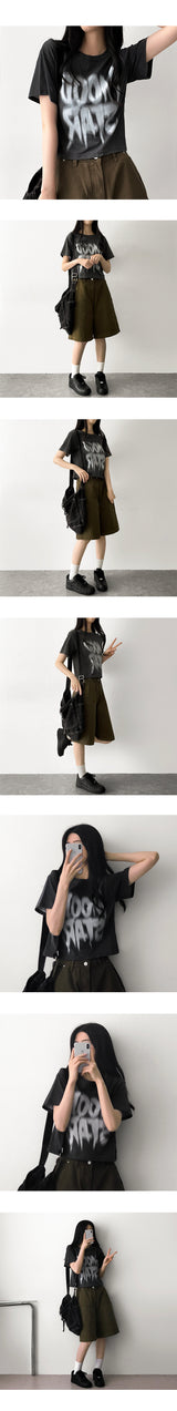 Mood pigment short-sleeved T-shirt