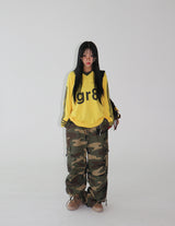 [UNISEX] Patch Military Camo Wide Pants