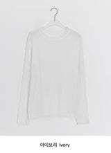 ハンカル テンセルラウンドロングスリーブTシャツ