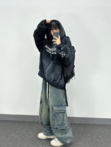 attain cotton hood zip-up