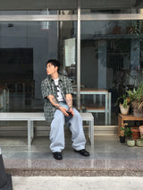 No.1312 LU check half SHIRT