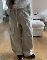 Aen Balloon Banding Cargo Wide Pants