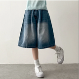 Meli Pintuck Denim Bermuda Shorts [Short & Long Selection*]