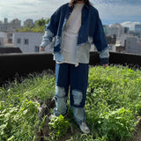 bleach denim shirt_blue