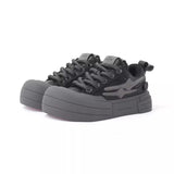 KILLWINNER Retro Thick-soled Chunky Shoes - Black and Gray