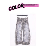 star damage denim pants