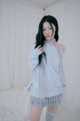 Petal lace scarf (Gray)