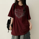 Face Heart Boxy Fit Short Sleeve T-shirt