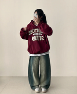Noah Lettering Point Casual Over Hoodie