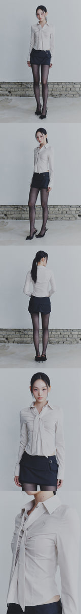 VIVIAN SCARF SHIRT beige