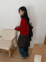 Hudley Pocket High Neck Knit Zip-Up Cardigan