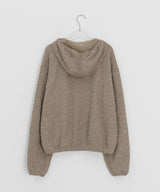 Pub Diagonal Knit Hood Zip-Up