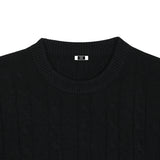 [Unisex] リザーブケーブルオーバーフィットニット [ブラック]