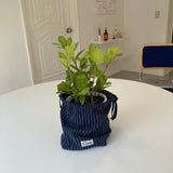 Clam string pouch _ Navy stripe