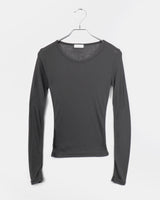 リリーシースルーラウンドネックロングスリーブTシャツ