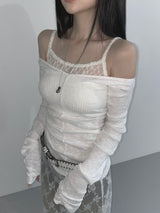 ballerina v long t-shirt(2 color)