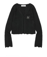JERA METAL LOGO SOFT HOOK CARDIGAN (2COLOR)