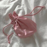 【MADE】Glossy Satin Mini Pouch