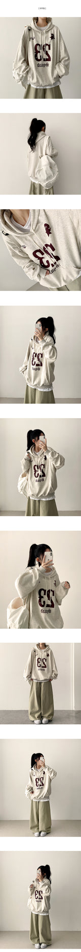 Number Vintage Overfit Hoodie