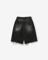 bermuda half denim pants [ BLACK ]