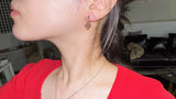 Silver ball drop earring (set)