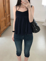 Hickie Shirring Capri Pants (one color)