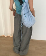 Benty Side Pintuck Big Balloon Wide Fit Nylon Long Pants 2 Colors