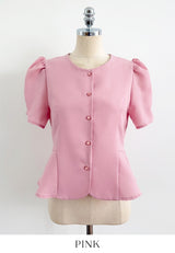 Luzel Puff Peplum Blouse