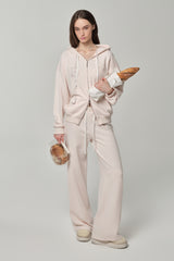 06 Crystal hooded zip-up, Pink