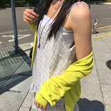 ソイフリルレースチェックビスチェスリーブレスドレス 1 カラー