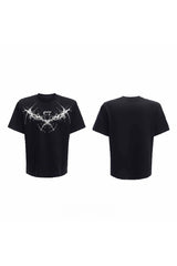 スタッディドシスルエンブロイダリーTシャツ