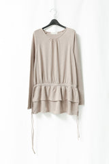 frill skirt shirring long top(3colors)