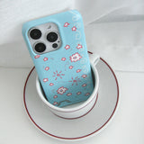 starry sketch card pocket phone case (blue)