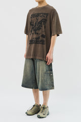Conflict Washed Top (3color)