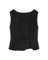 Pinched Sleeveless _ BLACK
