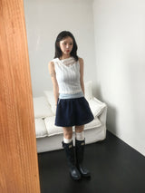 Two-line nylon washable shorts (8c)