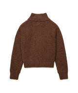 Women’s Knit Zip-Up Cardigan Brown