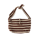 Stripe sling bag_brown