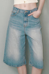 Summer Denim Bermuda Pants