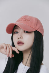 Signature Lettering Logo ball cap - Coral
