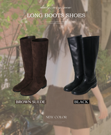 Suede Leather Long Boots (2color)