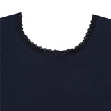 LETTER LACE TOP (NAVY)