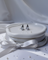 [Hearts2Hearts Ian Piercing] ダイアモンドリングハギーズピアス - Silver Color