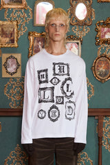 FRAME LOGO LONG SLEEVE T SHIRT / WHITE